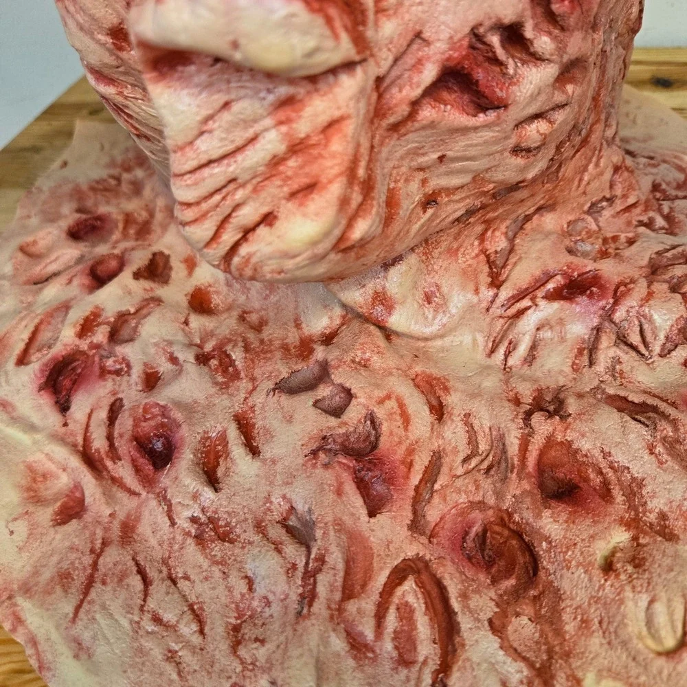 Horror Zombie Burn Victim Latex Mask Gore Halloween Haunt SFX Cosplay Prop